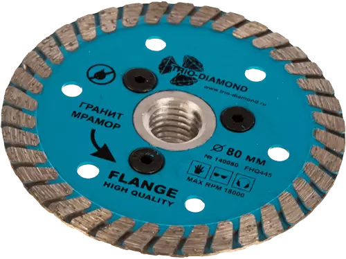 Алмазный диск по граниту 80*М14*10*1.9мм серия Flange Trio-Diamond FHQ445 - интернет-магазин «Стронг Инструмент» город Самара