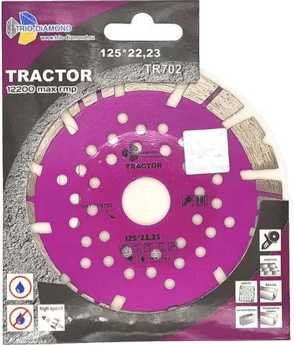 Диск алмазный отрезной Tractor 125*22.23*12*2.1мм Trio-Diamond TR702 - интернет-магазин «Стронг Инструмент» город Самара
