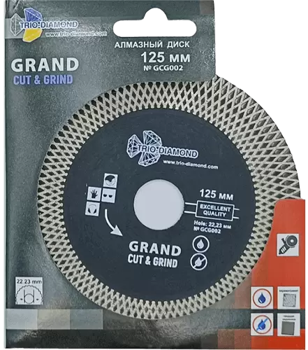 Алмазный диск 125*22.23*25*1.7мм Grand Cut & Grind Trio-Diamond GCG002 - интернет-магазин «Стронг Инструмент» город Самара