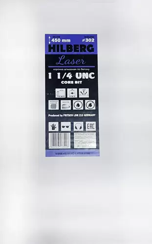Алмазная буровая коронка 302*450 мм 1 1/4" UNC Hilberg Laser HD726 - интернет-магазин «Стронг Инструмент» город Самара