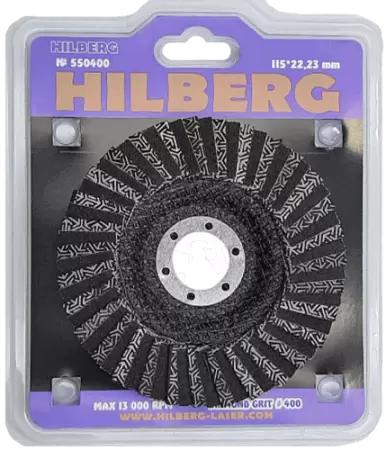 Универсальный лепестковый зачистной круг 115мм №400 Hilberg 550400 - интернет-магазин «Стронг Инструмент» город Самара