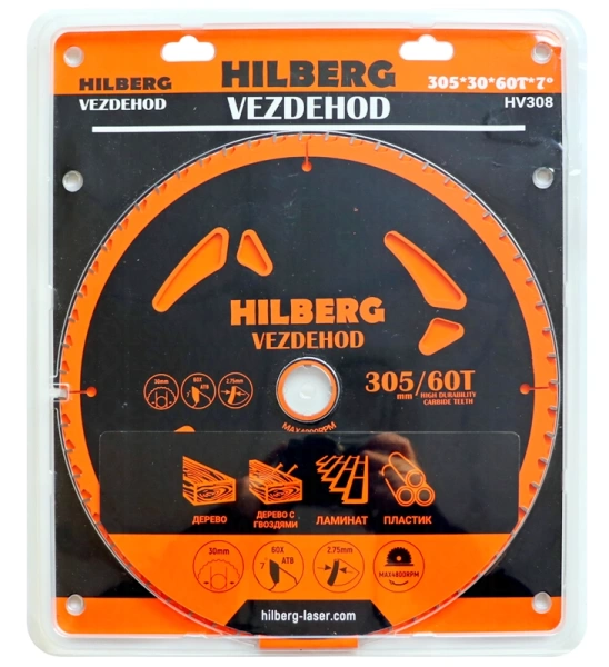 Универсальный пильный диск 305*30*60Т Vezdehod Hilberg HV308 - интернет-магазин «Стронг Инструмент» город Самара
