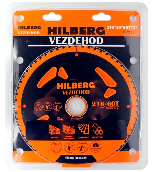 Универсальный пильный диск 216*30*60Т Vezdehod Hilberg HV218 - интернет-магазин «Стронг Инструмент» город Самара