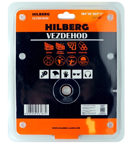 Универсальный пильный диск 184*16*24Т Vezdehod Hilberg HV187 - интернет-магазин «Стронг Инструмент» город Самара