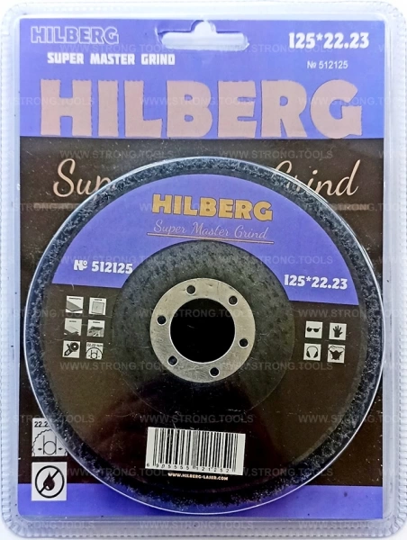 Круг полимерный зачистной 125*22.23мм Super Master Hilberg 512125 - интернет-магазин «Стронг Инструмент» город Самара