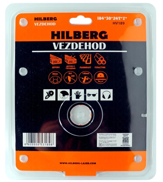 Универсальный пильный диск 184*30*24Т Vezdehod Hilberg HV189 - интернет-магазин «Стронг Инструмент» город Самара